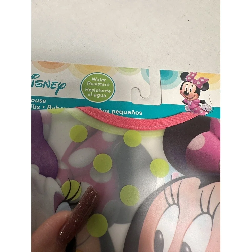 baby toddler bibs 2 pack water resistant minnie mouse disney
